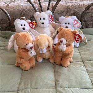 Lot of vintage Ty Beanie babies religious/in prayer beanies
